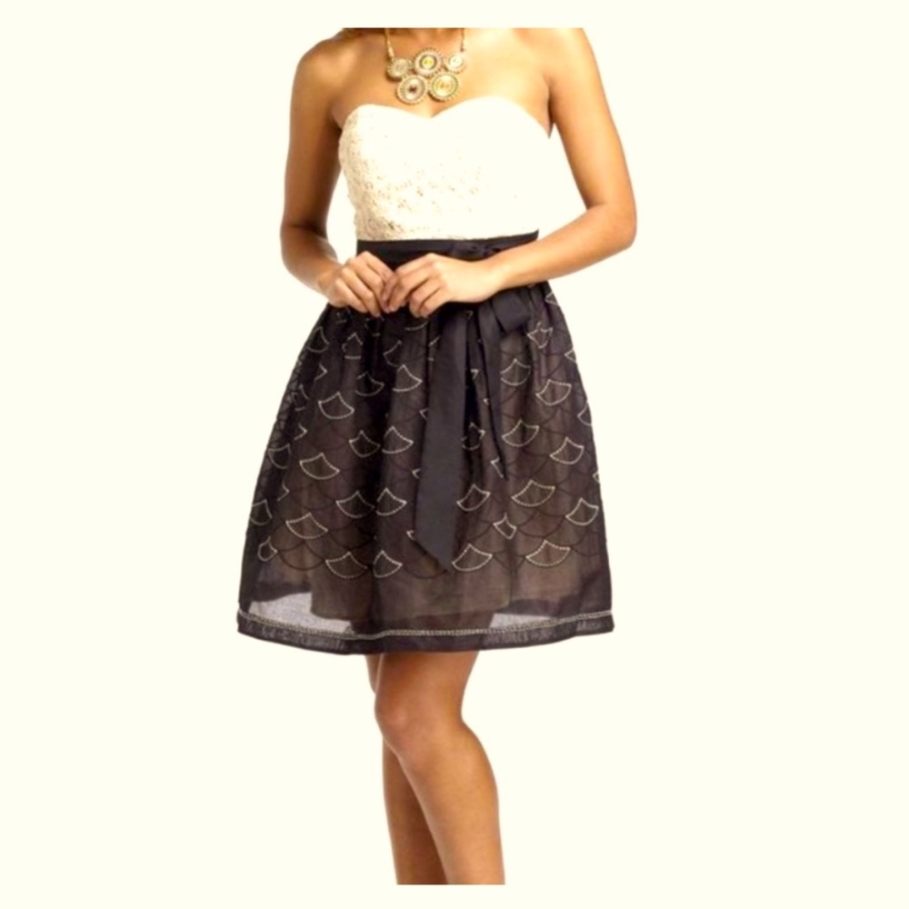 ANTHROPOLIGIE Meadow Rue Strapless Corset Style Dress - Sz 6